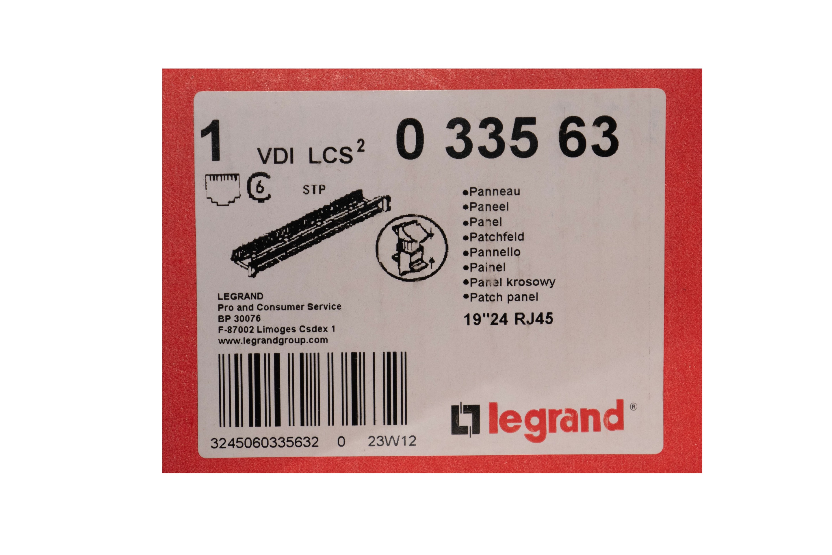  پچ‌پنل شبکه وارداتی لگراند مدل CAT6 STP | فایبرنت استور 