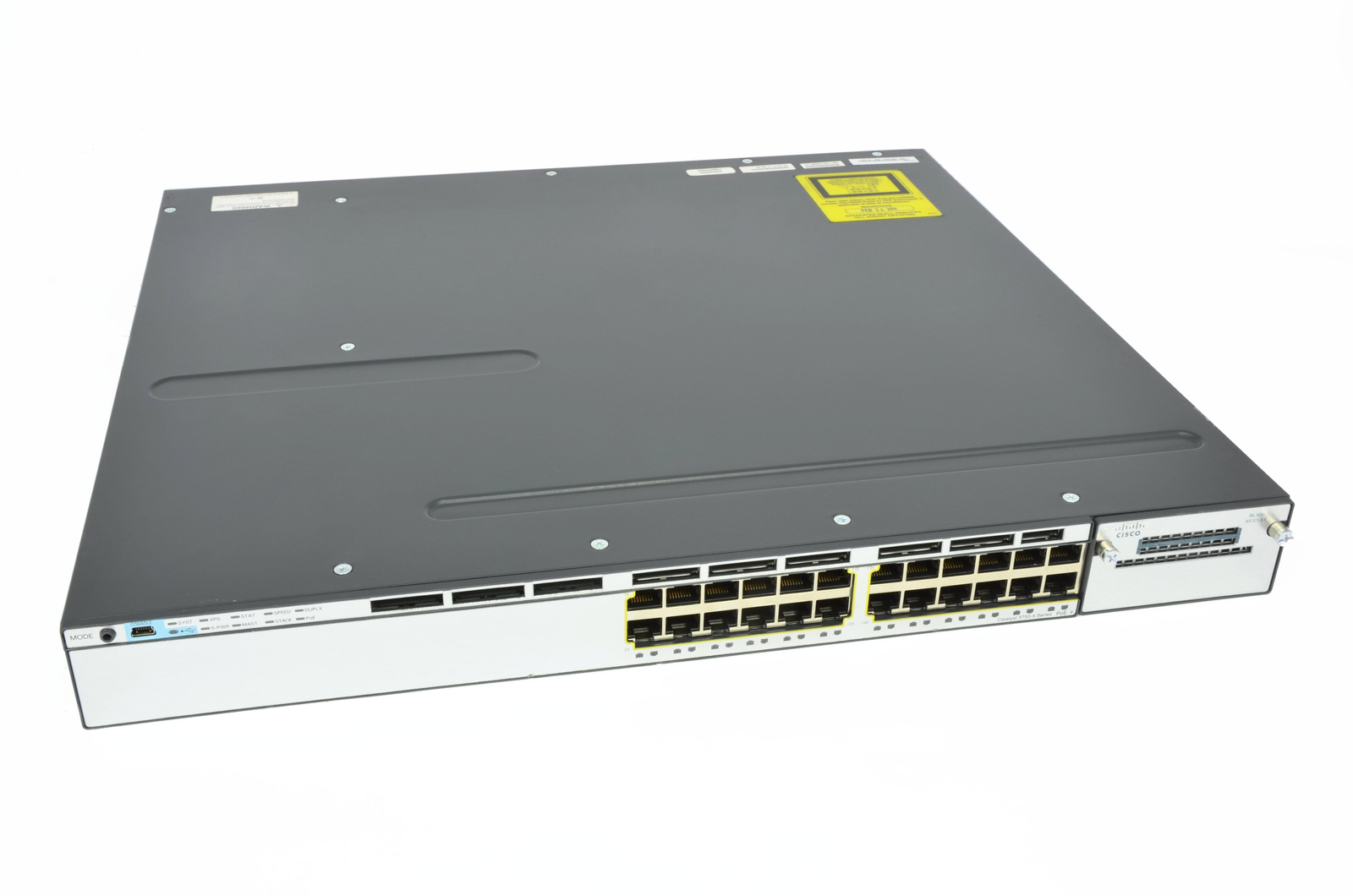  سوئیچ شبکه سیسکو C3750X-24P-S (ریفر) | فایبرنت استور 