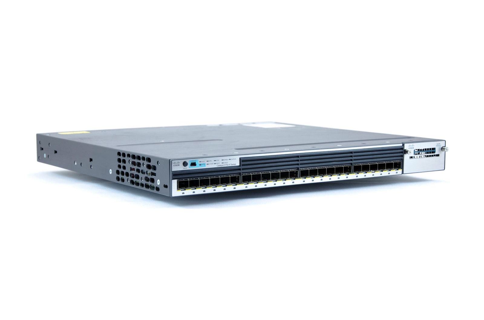  سوئیچ شبکه فیبرنوری سیسکو C3750X-24S-S (ریفر) | فایبرنت استور 