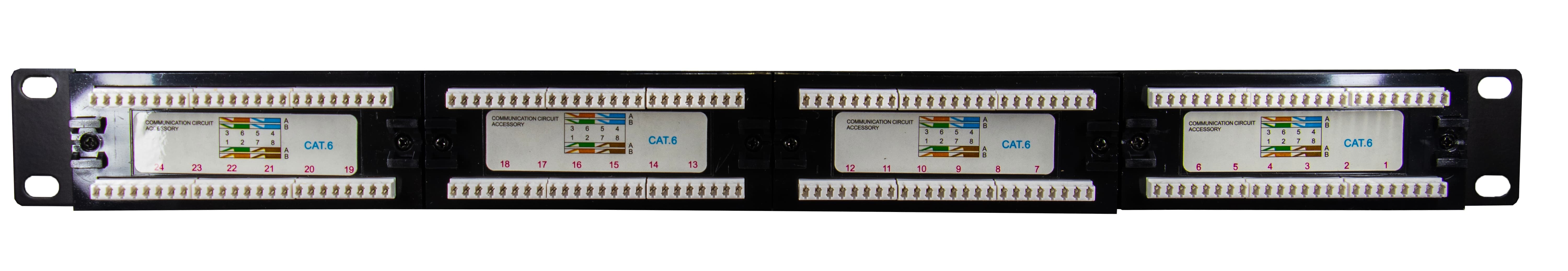  پچ‌پنل شبکه ۲۴ پورت UTP CAT6 برند K-NET | فایبرنت استور 