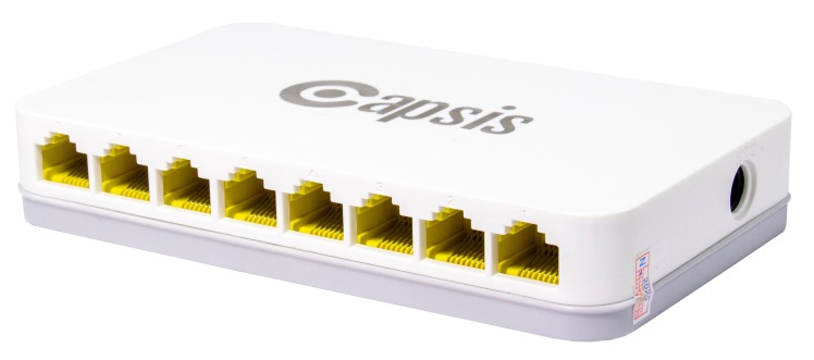 سوئیچ شبکه 8 پورت گیگ برند CAPSIS مدل ND-920-08TX | فایبرنت استور