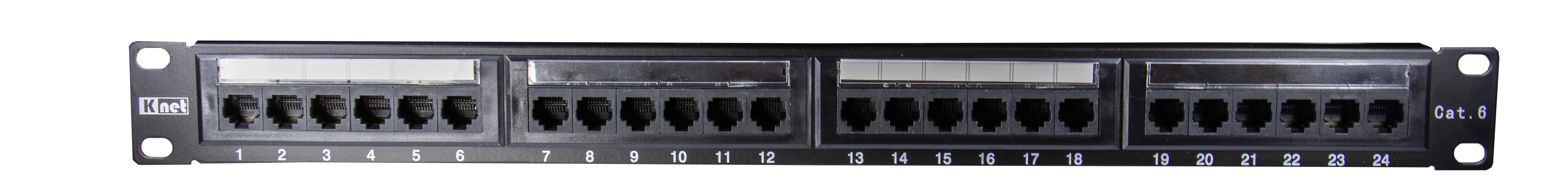  پچ‌پنل شبکه ۲۴ پورت UTP CAT6 برند K-NET | فایبرنت استور 