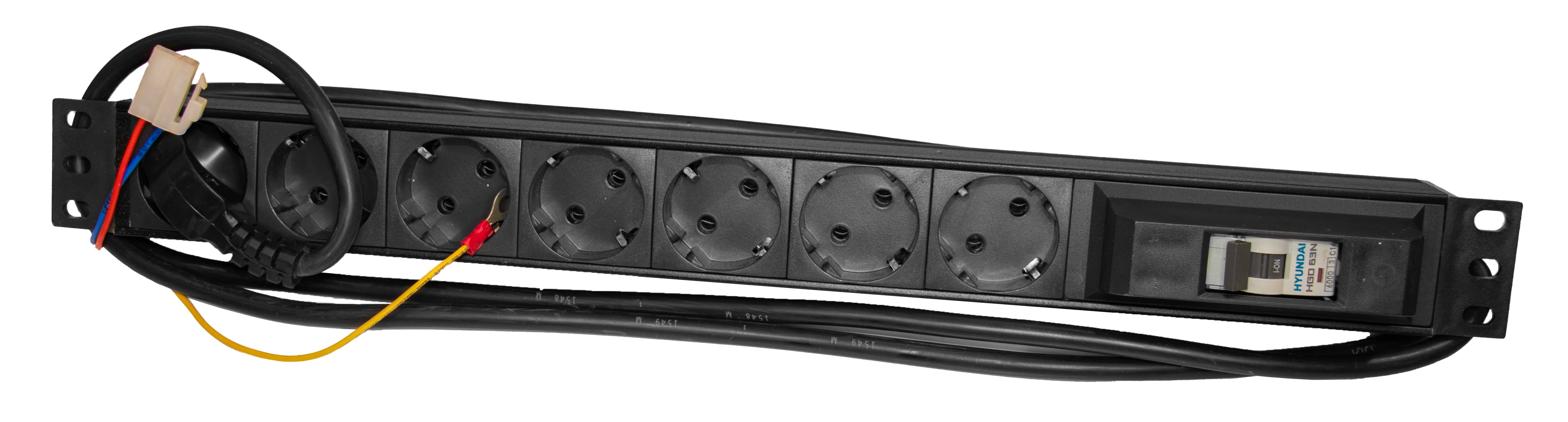  پاورماژول ۷ پورت فیوزدار بدنه آلومینیوم (رک‌مونت) | فایبرنت استور 