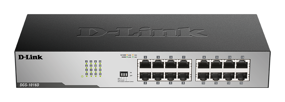  خرید سوئیچ شبکه 16 پورت گیگ D-Link مدل DGS-1016D | فایبرنت استور 