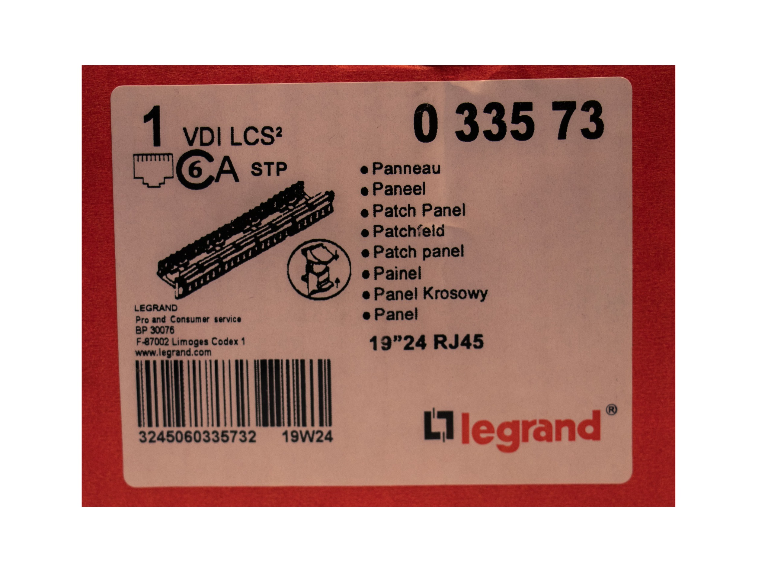  پچ‌پنل CAT6A وارداتی برند لگراند (اورجینال) | فایبرنت استور 