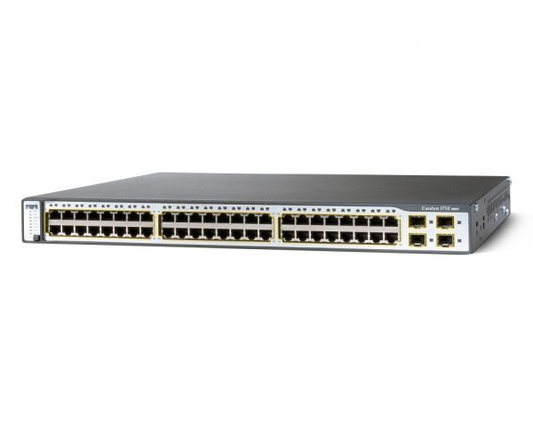 خرید سوئیچ شبکه سیسکو مدل C3750-48PS-S | فایبرنت استور